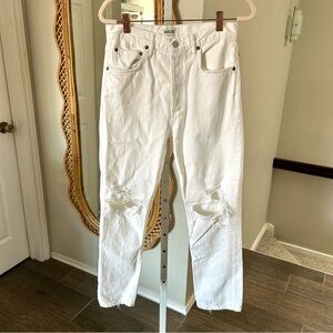 Agolde / Riley High Rise Straight Crop in Slant